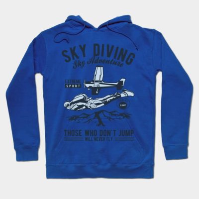 Vector Illustration Of Sky Diving Hoodie Official Skydiver Merch