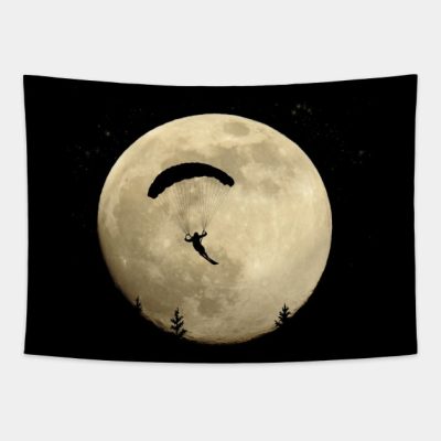 Speed Flying Moon Speed Riding Paraglider Tapestry Official Skydiver Merch