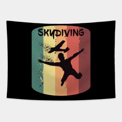 Vintage Skydiving Plane Jumping Parachute Gift Tapestry Official Skydiver Merch