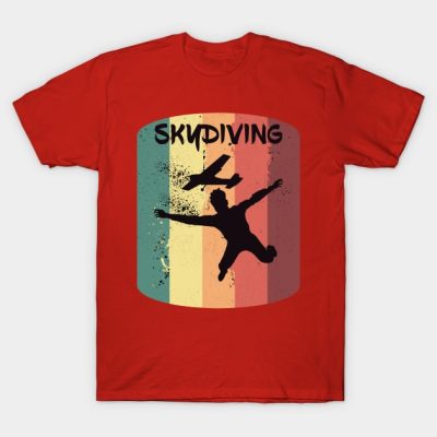 Vintage Skydiving Plane Jumping Parachute Gift T-Shirt Official Skydiver Merch