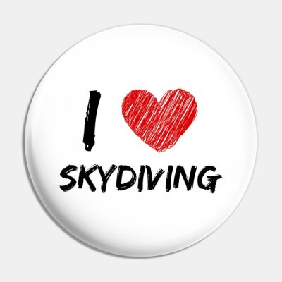 I Love Skydiving Pin Official Skydiver Merch