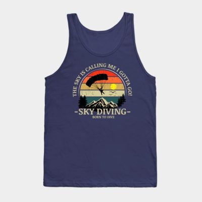 Skydiving Adventures Sky Is Calling Parachutes On  Tank Top Official Skydiver Merch