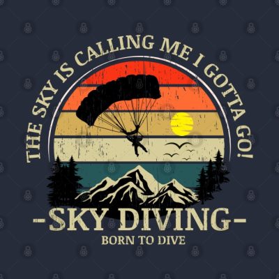 Skydiving Adventures Sky Is Calling Parachutes On  Tank Top Official Skydiver Merch