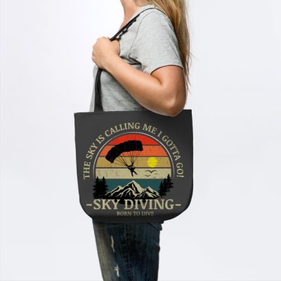 Skydiving Adventures Sky Is Calling Parachutes On  Tote Official Skydiver Merch