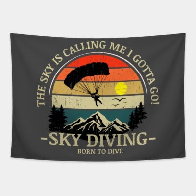 Skydiving Adventures Sky Is Calling Parachutes On  Tapestry Official Skydiver Merch