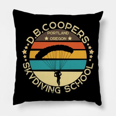 Db Coopers Skydiving School Throw Pillow Official Skydiver Merch