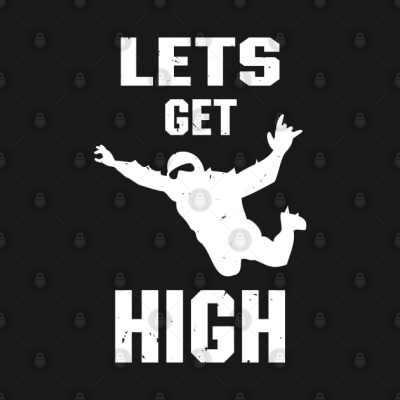 Lets Get High Mens Skydiver Blue Skies Skydiving Tank Top Official Skydiver Merch