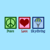 Peace Love Skydiving Throw Pillow Official Skydiver Merch