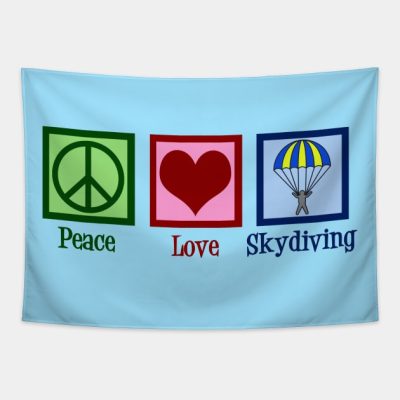 Peace Love Skydiving Tapestry Official Skydiver Merch