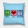 Peace Love Skydiving Throw Pillow Official Skydiver Merch