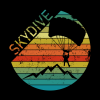 Retro Vintage Skydiver Skydiving Parachuting Skydi Pin Official Skydiver Merch