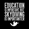 Education Is Important But Skydiving Is Importante Throw Pillow Official Skydiver Merch