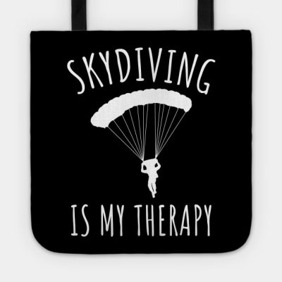 Skydiving Is My Therapy Tote Official Skydiver Merch