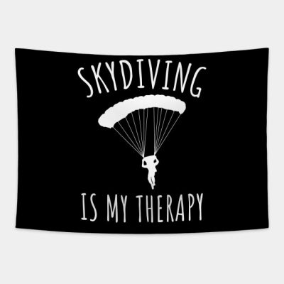 Skydiving Is My Therapy Tapestry Official Skydiver Merch