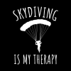 Skydiving Is My Therapy Tapestry Official Skydiver Merch