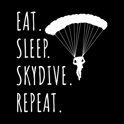 Eat Sleep Skydive Repeat Throw Pillow Official Skydiver Merch