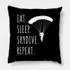 Eat Sleep Skydive Repeat Throw Pillow Official Skydiver Merch