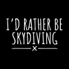 Id Rather Be Skydiving Throw Pillow Official Skydiver Merch