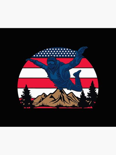 Patriotic Skydiver Us American Flag Freedom Skydiving Tapestry Official Skydiver Merch