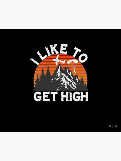 I Like To Get High Retro Skydiver Plane Skydiving Tapestry Official Skydiver Merch