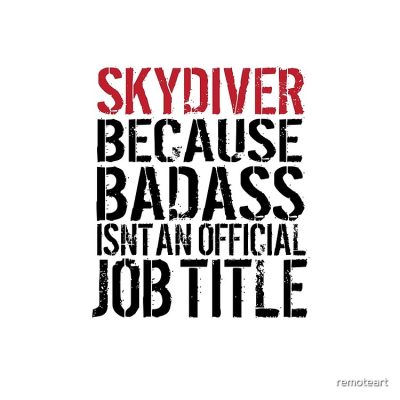 Badass Skydiver Tote Bag Official Skydiver Merch