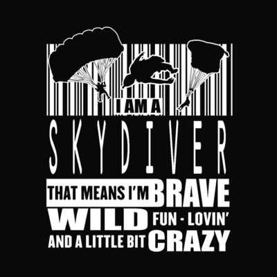 Am Skydiver Means Brave Fun Loving Crazy Tote Bag Official Skydiver Merch