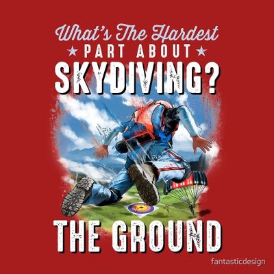 Funny Skydiving Skydiver What'S Hard About Skydiving Tote Bag Official Skydiver Merch