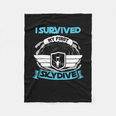 i survived my first skydive extreme sports parachu fleece blanket r69c4df4855dc4581b51e2d03220fa139 zkhkh 1000 - Skydiver Gifts