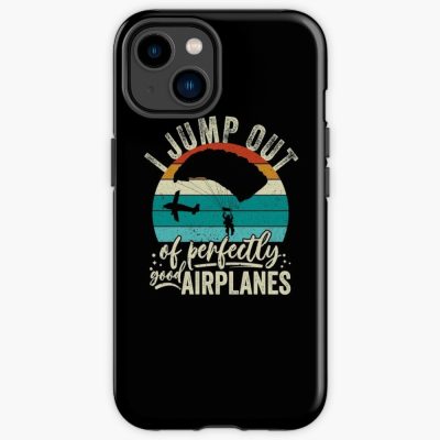 Retro Sunset Skydive I Jump Out Of Perfectly Good Airplanes Iphone Case Official Skydiver Merch