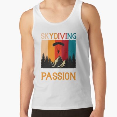 Skydiving Is My Passion - I'D Rather Be Skydiving Funny Retro Vintage Skydiver Skydiving Skydrive - Funny Skydiving Tank Top Official Skydiver Merch