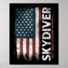 skydiving skydiver usa flag patriotic vintage 4th poster r563a461028da4dc28cca81068a61e055 wva 8byvr 307 - Skydiver Gifts