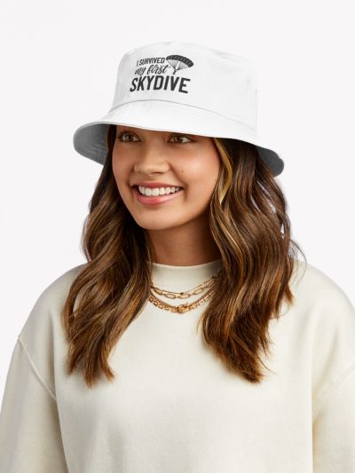 Skydiving Skydiver-I Survived My First Bucket Hat Official Skydiver Merch