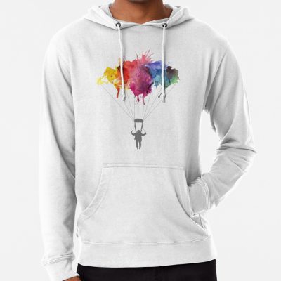 Skydiving, Skydiver Parachute, Parachuting. Watercolor Illustration Hoodie Official Skydiver Merch