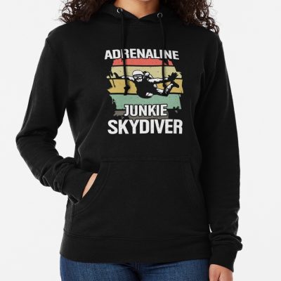 Adrenaline Junkie Skydiver  - Retro Vintage Funny Skydiver Skydiving Skydrive - I'D Rather Be Skydiving Funny Retro Vintage Skydiver Skydiving Skydrive Hoodie Official Skydiver Merch