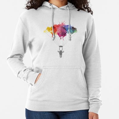 Skydiving, Skydiver Parachute, Parachuting. Watercolor Illustration Hoodie Official Skydiver Merch