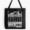 Am Skydiver Means Brave Fun Loving Crazy Tote Bag Official Skydiver Merch