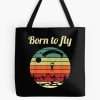 Paragliding Retro Paraglider Skydiver Parachute Tote Bag Official Skydiver Merch