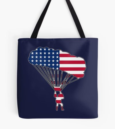 American Flag Skydiver Tote Bag Official Skydiver Merch