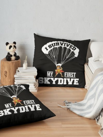 Skydiver First Jump Gift For Sky Diver Throw Pillow Official Skydiver Merch