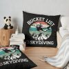 Skydiving Bucket List | Skydiving Bucket List Lover , Funny Skydiving , Skydiving Squirrel,Skydiving Skydiving Throw Pillow Official Skydiver Merch