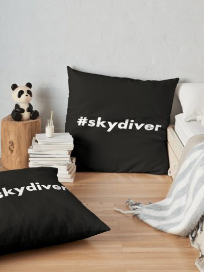 #Skydiver Throw Pillow Official Skydiver Merch