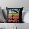 Skydiving Skydive Skydiver Throw Pillow Official Skydiver Merch