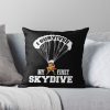 Skydiver First Jump Gift For Sky Diver Throw Pillow Official Skydiver Merch