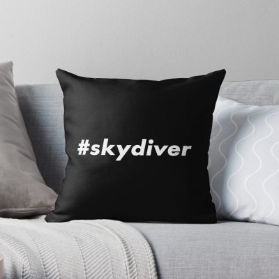 #Skydiver Throw Pillow Official Skydiver Merch