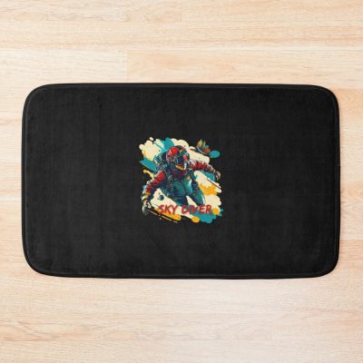 Vintage Skydiving Parachuting Retro Skydiver Bath Mat Official Skydiver Merch