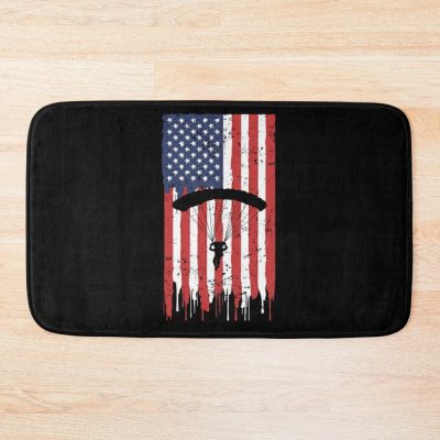 American Skydiver  Parachutist Skydive Parachute Design Bath Mat Official Skydiver Merch