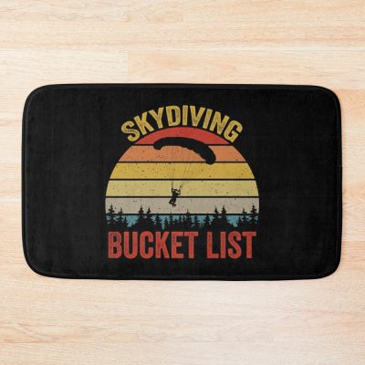 Retro Skydiving Vintage Skydiver Bath Mat Official Skydiver Merch