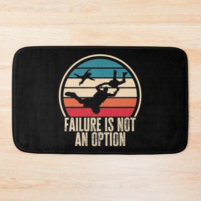 Failure Is Not An Option. Funny Skydiver Quote, Retro Vintage Skydiving Bath Mat Official Skydiver Merch