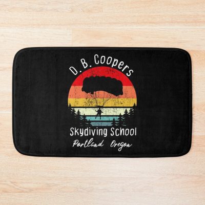 Skydiving , D. B. Coopers Skydiving School Portland ,D B Coopers Skydiving School Portland, Oregon Funny , Vintage Skydiving Funny Skydiver Retro Bath Mat Official Skydiver Merch