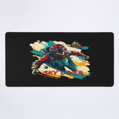 Vintage Skydiving Parachuting Retro Skydiver Mouse Pad Official Skydiver Merch